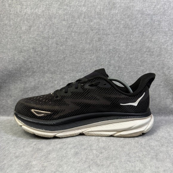 Hoka One One Mens Shoes Size 8 D Clifton 9 Black Running Sneaker 1127895 BWHT main image 9